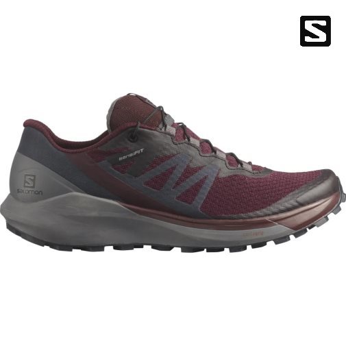 Burgundy / Dark Grey Salomon Sense Ride 4 Women's Trail Running Shoes | PH 97438B